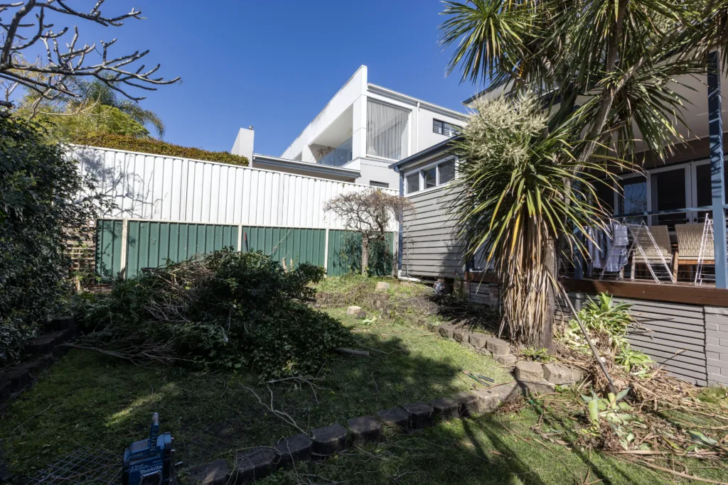 Backyard Before Trees Cramped space