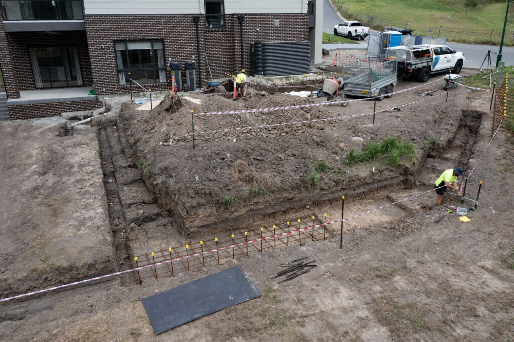  New build home in Fletcher NSW before landscaping project begins.
