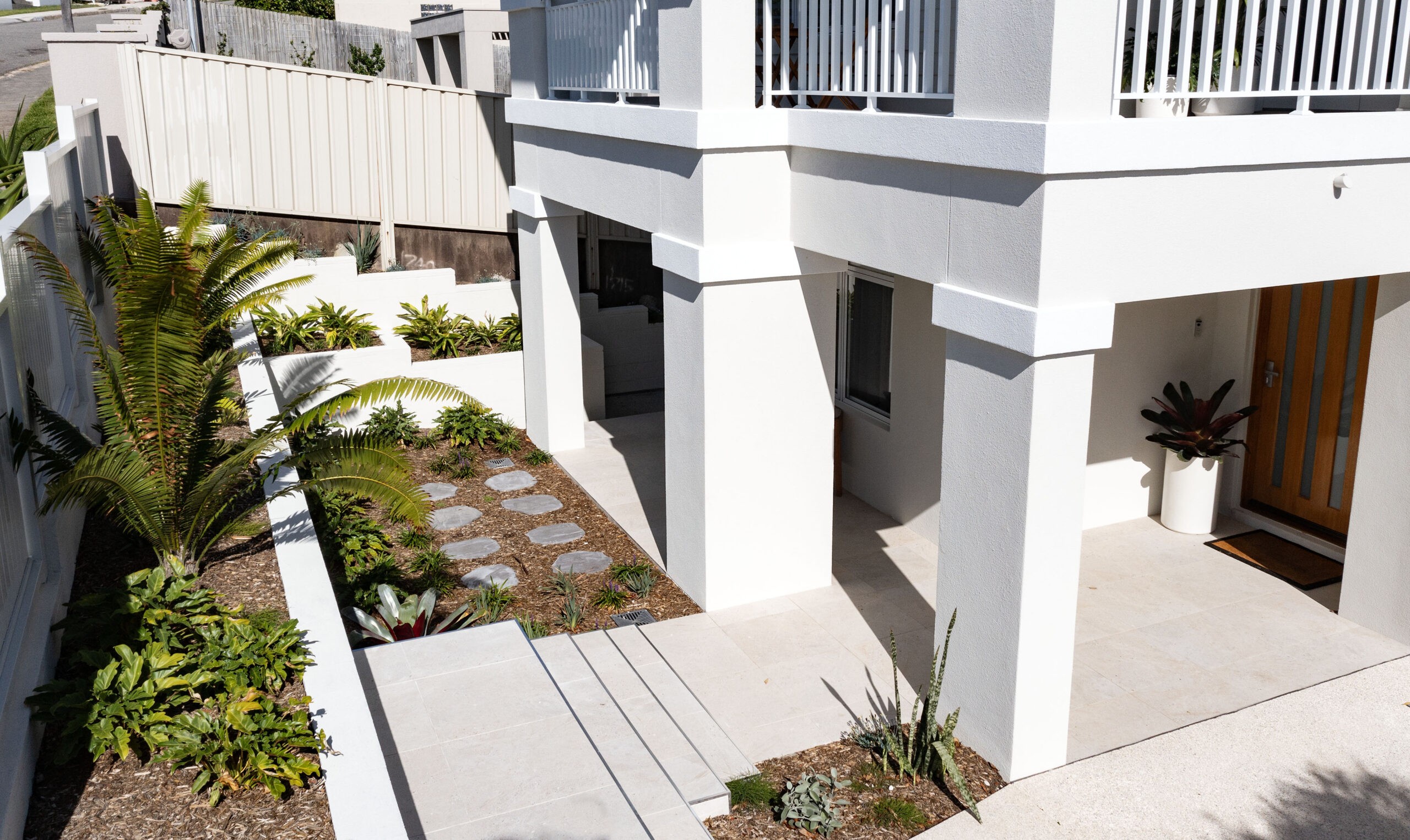 Landscaping project in Bar Beach after construction