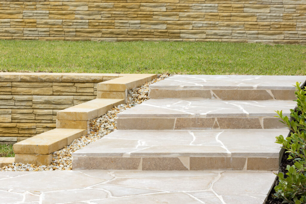 crazy-pave-retaining-walls-turfing-transformation-landscaping-newcastle-maitland