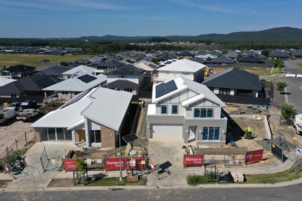 Commercial Domaine display home project in Cooranbong NSW before landscape construction
