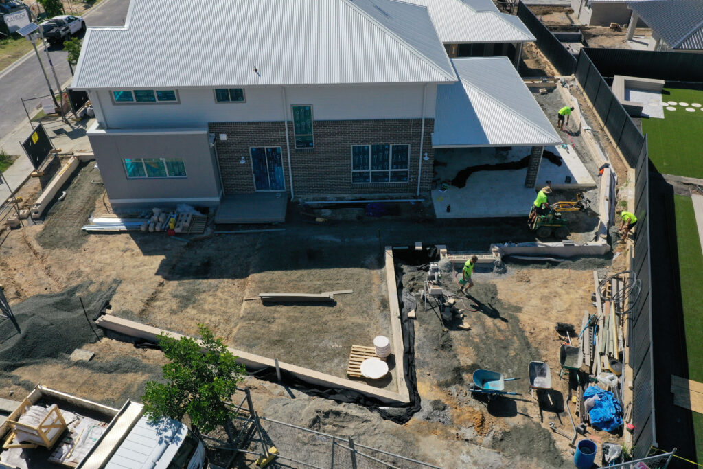 Commercial Domaine display home project in Cooranbong NSW before landscape construction