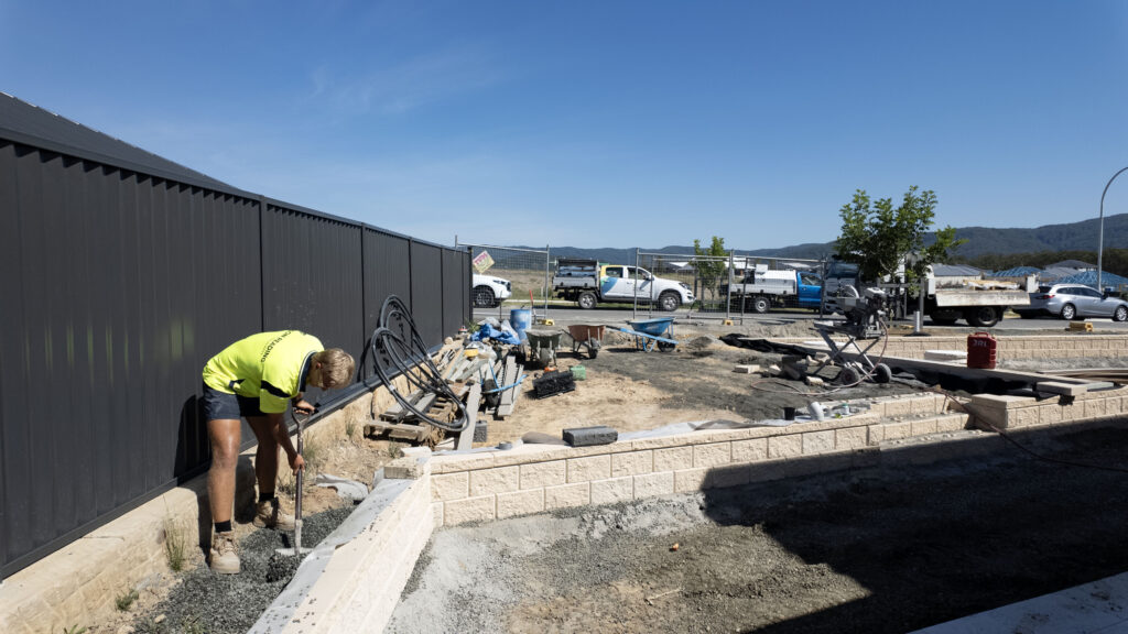 Commercial Domaine display home project in Cooranbong NSW before landscape construction