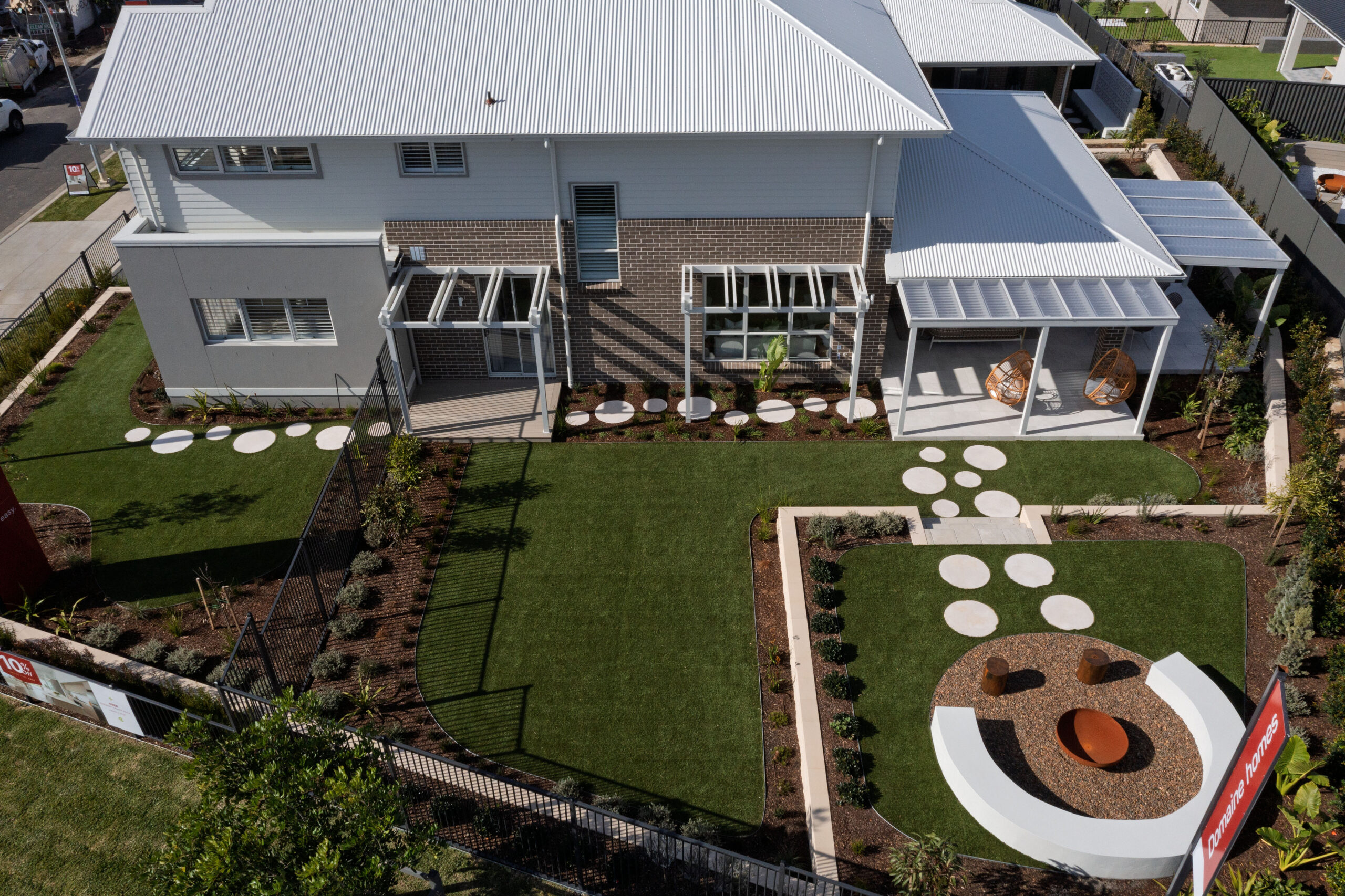 Commercial display home project in Cooranbong after landscape construction