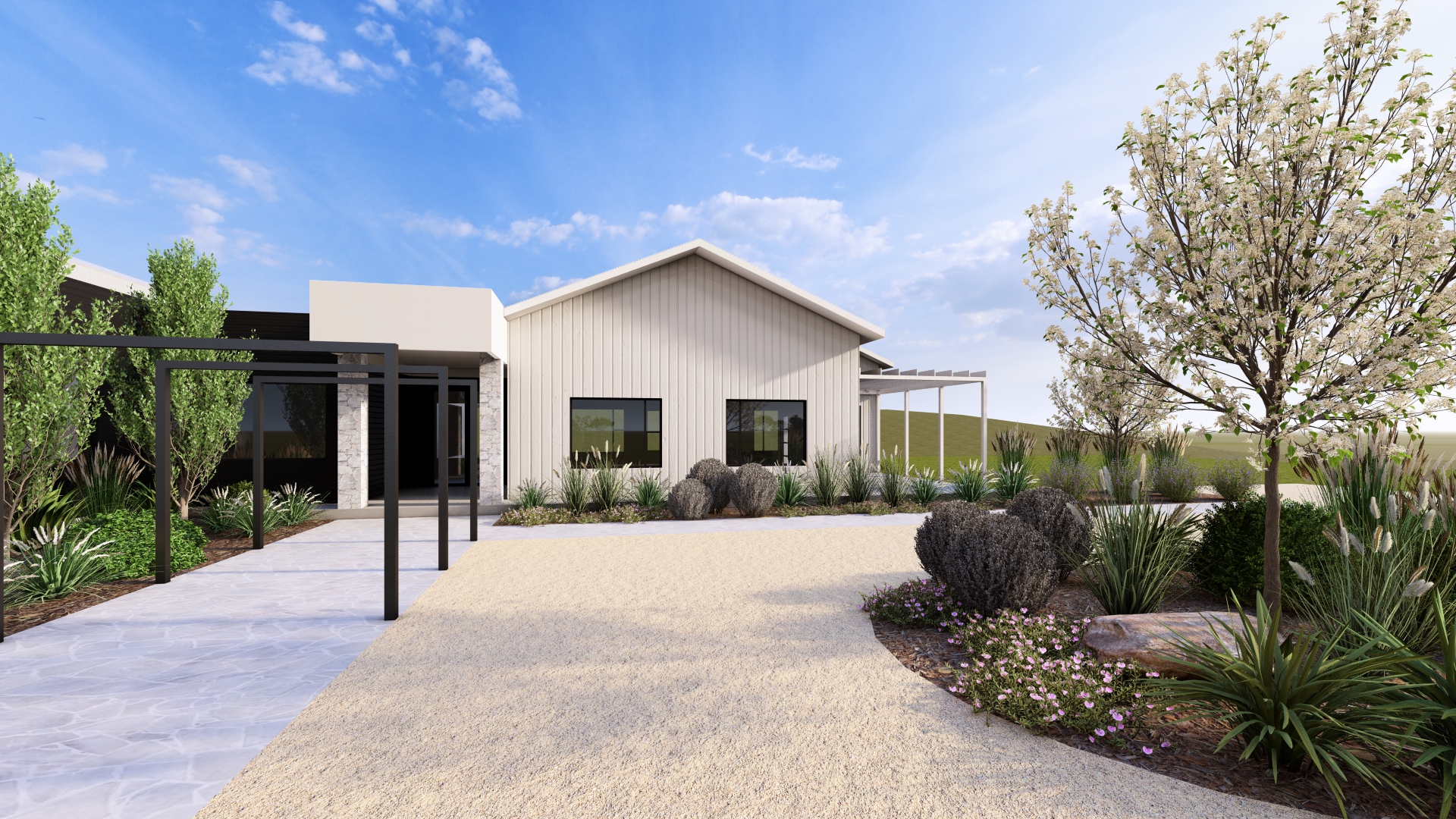 3D Outdoor Design Render Landscaping Newcastle NSW