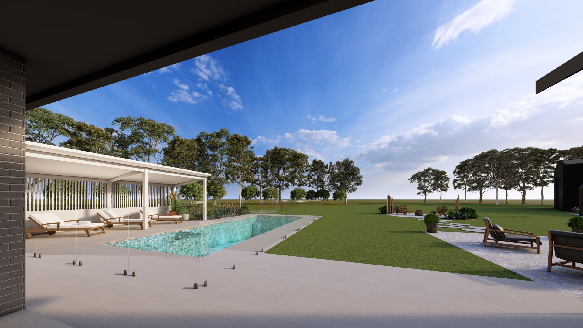 3D Outdoor Design Render Landscaping Newcastle NSW