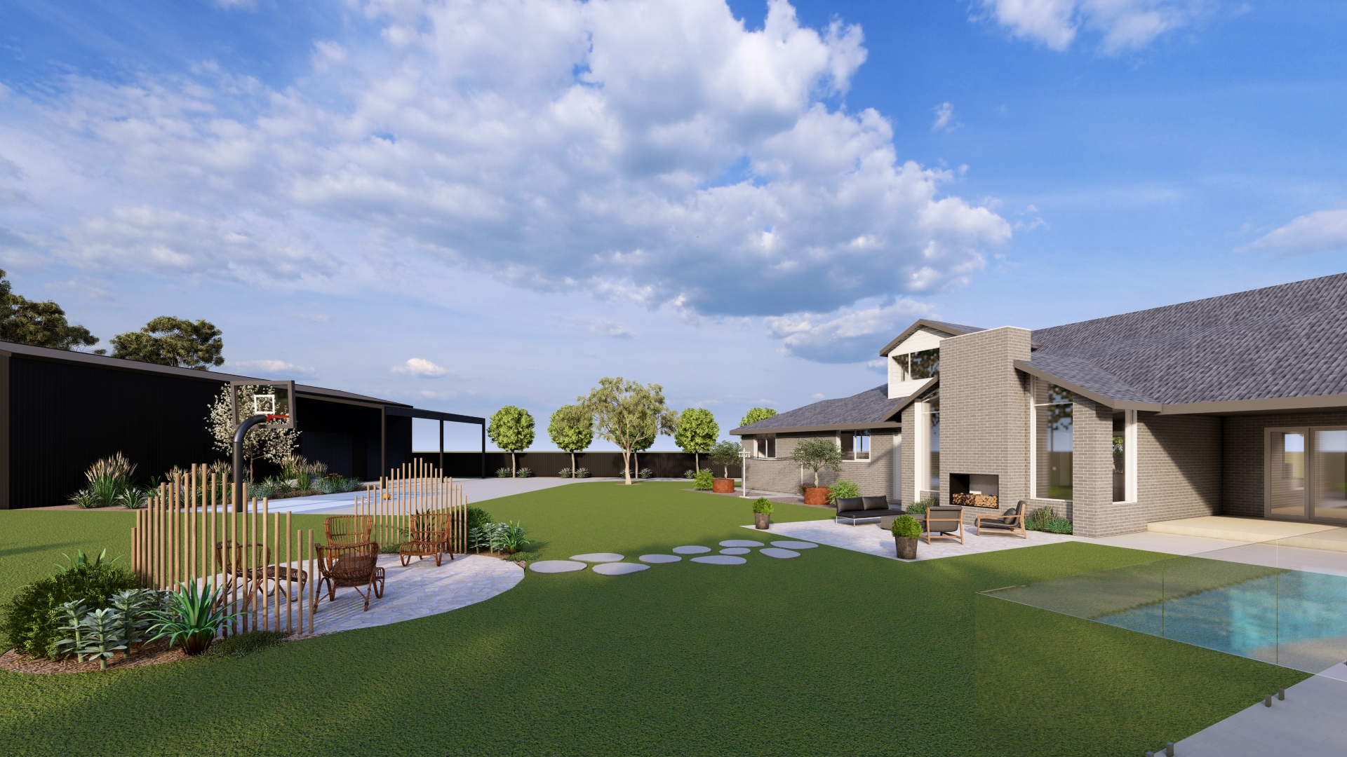 3D Outdoor Design Render Landscaping Newcastle NSW