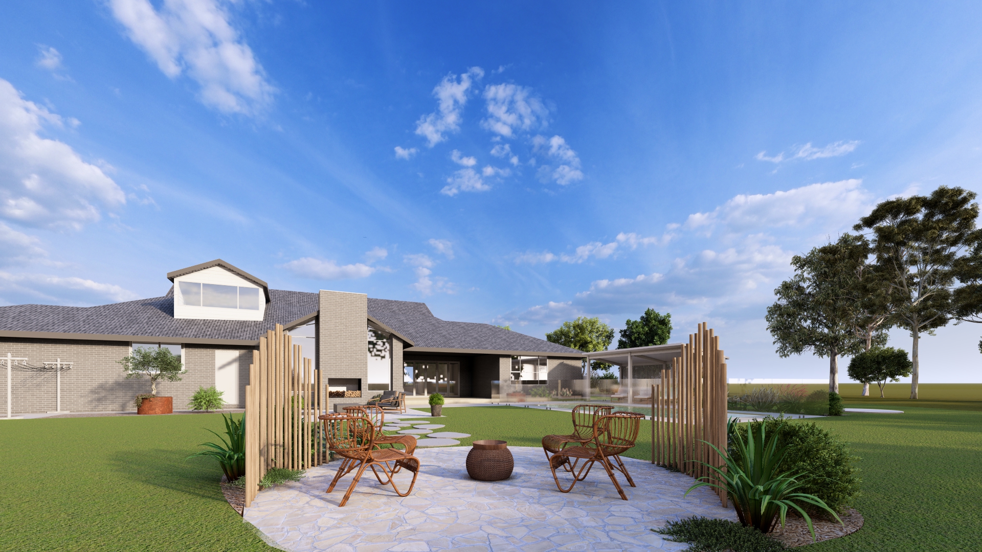 3D Outdoor Design Render Landscaping Newcastle NSW
