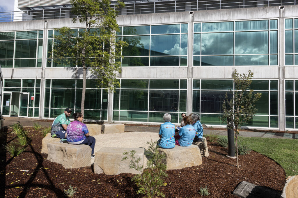 Children's Hospital volunteers gathered in the cultural connection space at John Hunter Hospital