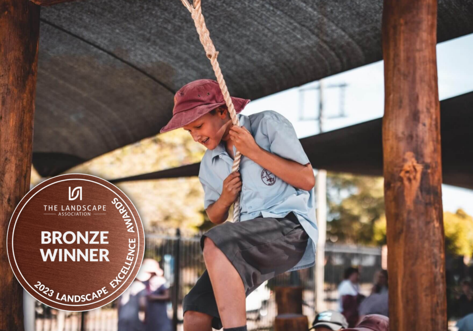 Belmont SFX Primary School playground project, Bronze Winner in the 2023 Landscape Excellence Awards